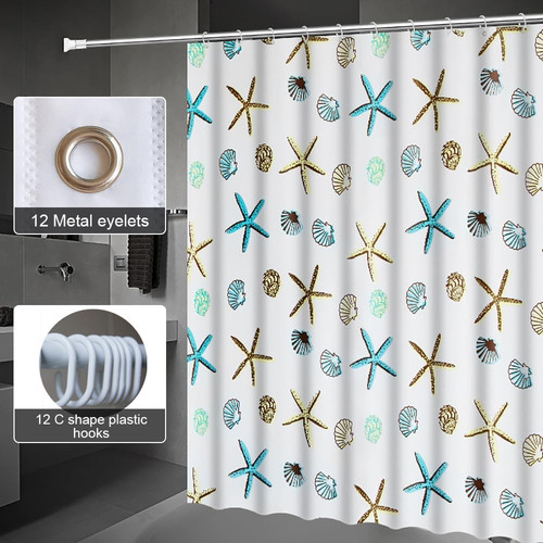 Extra long blue peva shower - extra,