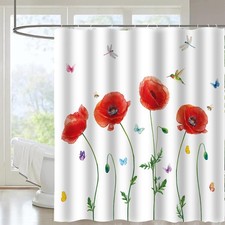 Long Shower Curtains Garden