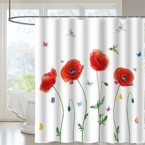 Long shower curtains - long, garden