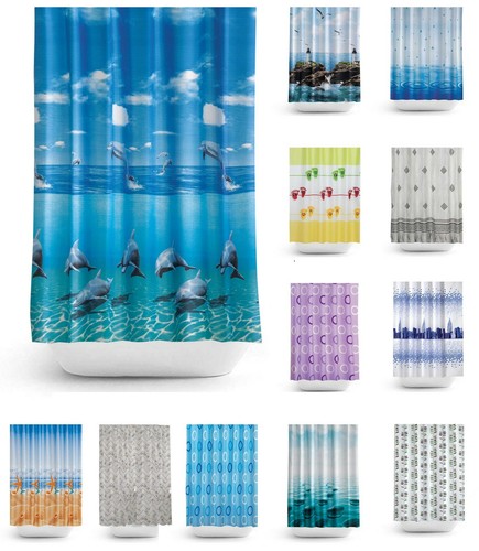 Bathroom fabric shower - fabric, curtain