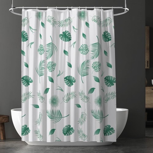 Bathroom fabric shower curtain - bathroom,