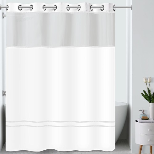 Hookless luxury fabric shower - luxury,