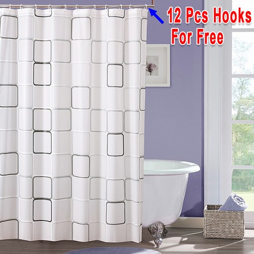 Long bathroom shower - bathroom, curtain