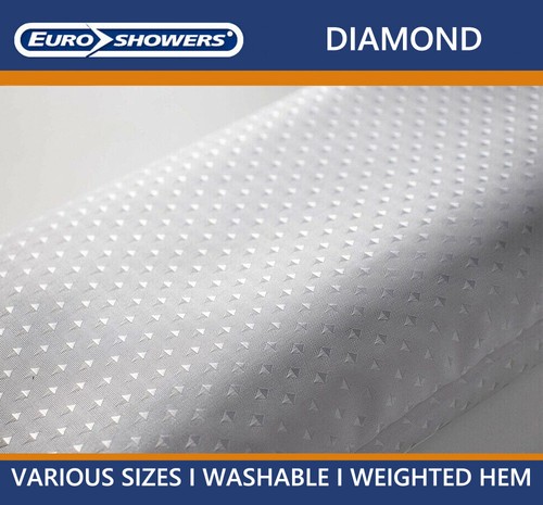 White diamond fabric shower - white,