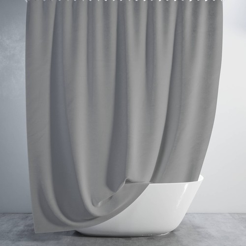 Grey fabric bathroom shower - grey,