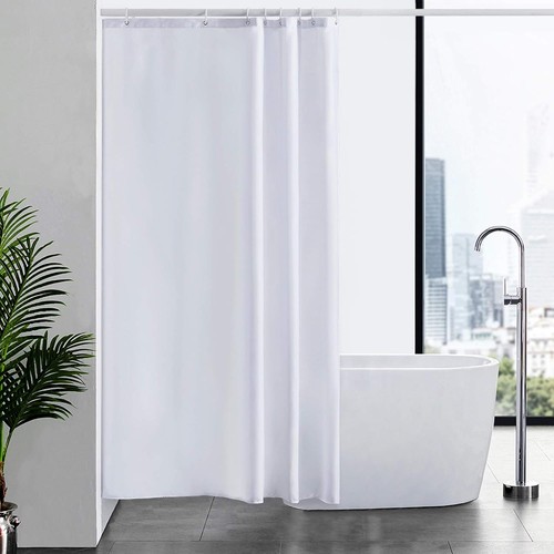 White shower curtain 120x200cm - shower,