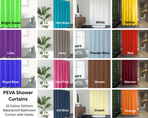 Shower curtain peva plain - curtain,